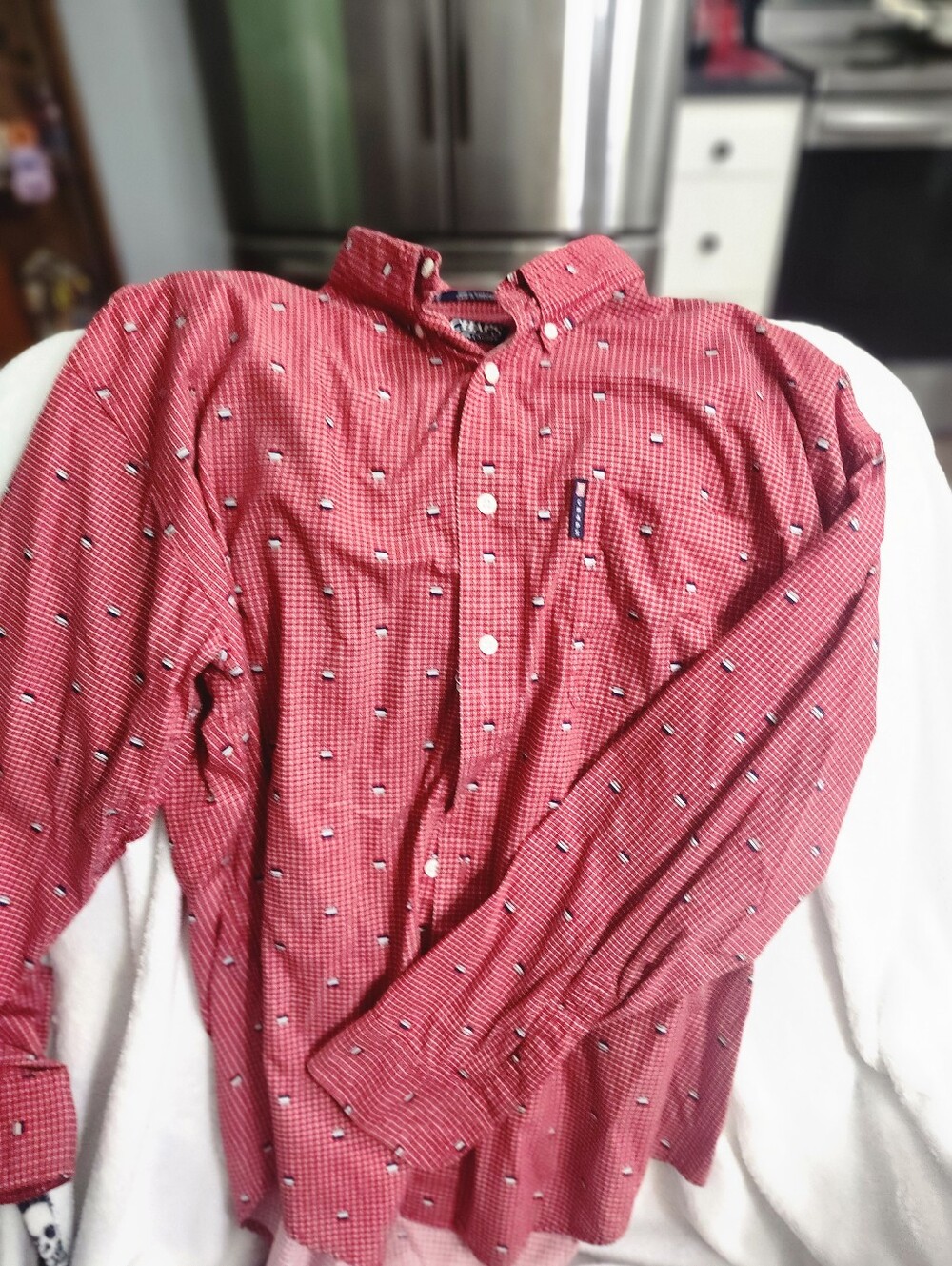 RLChaps Red Patterned Button-Down Shirt